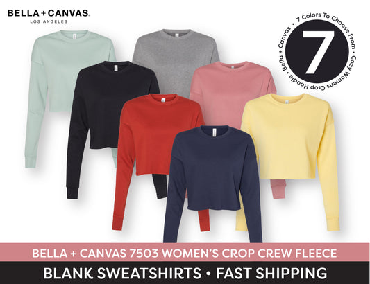 BELLA CANVAS 7503 Women's Cropped Crewneck Sweatshirt