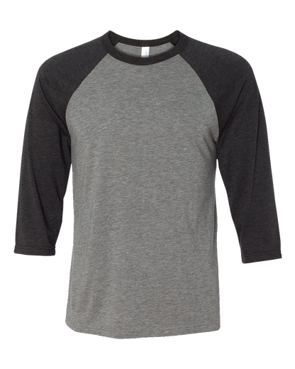 Baseball Shirt Bella Canvas 3200 Three Quarter Sleeve Raglan