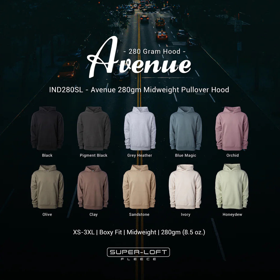 Independent Trading Co. IND280SL Unisex Avenue Midweight Hooded Sweatshirt