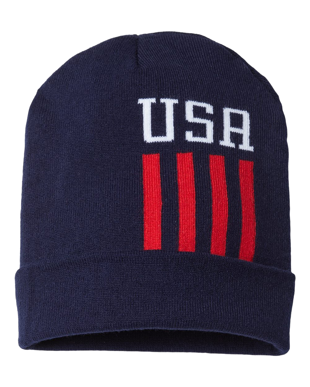🇺🇸USA Made Patriotic Cuffed Beanie Cap American Flag Knit Beanie Stars and Stripes Winter Hat USA Pride Beanie, USA Flag Gift for Him or Her