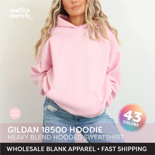 Gildan 18500 Unisex Hooded Sweatshirt 50/50 Heavy Blend Hoodie