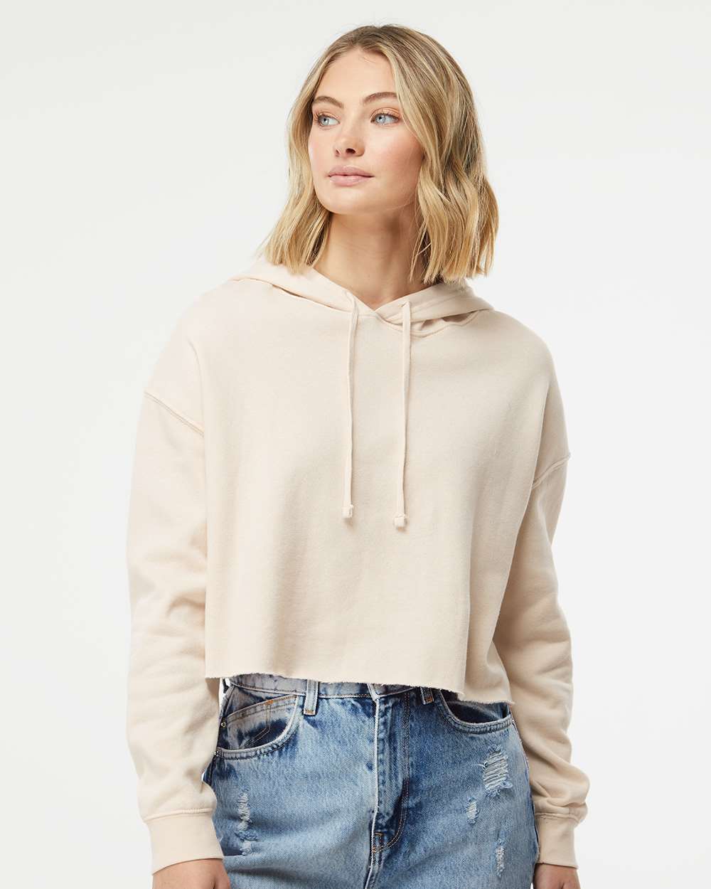 Womens Crop Top Hoodie Blank Womens Cropped Sweatshirt Independent Trading Sweatshirt for Decorators Cute Crop Top for Women Wholesale Blank