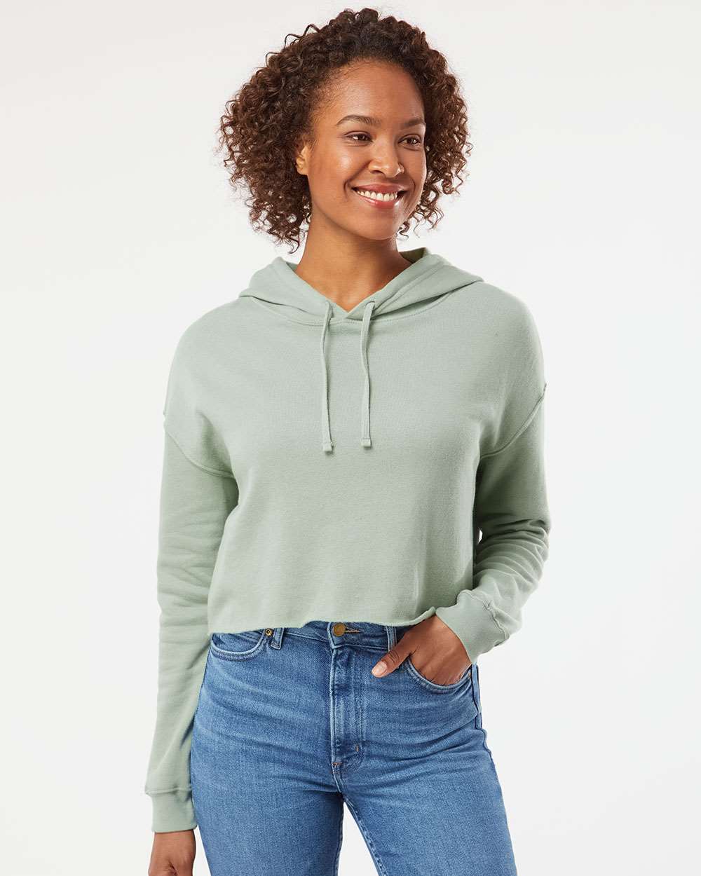 Womens Crop Top Hoodie Blank Womens Cropped Sweatshirt Independent Trading Sweatshirt for Decorators Cute Crop Top for Women Wholesale Blank