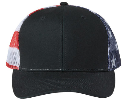 🇺🇸American Flag Hat USA Trucker Patriotic Hat American Pride Cap Snapback Mesh Hat Stars Stripes Camo Mesh Trucker Hat Blank American Flag Kati Hat